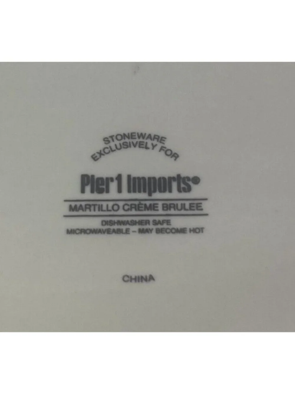 Pier 1 Imports MARTIILLO CREME BRULEE Stoneware 16